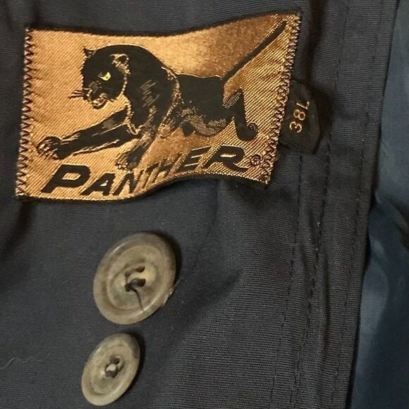 Vintage 90s Grunge Indie Navy Blue Streetwear Men's Trench Raincoat / Size: 38L - Picture 5 of 5